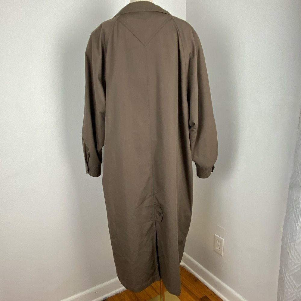 Vintage Winning Edge Womens Tan Trench Coat All-weather Office Career Academia - Picture 2 of 15